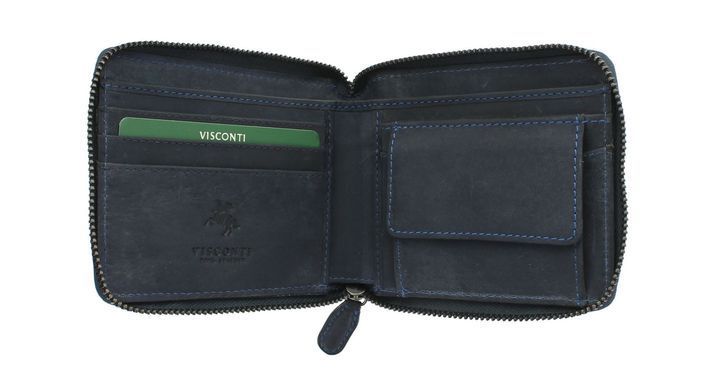 Кошелек мужской кожаный на молнии Visconti 702