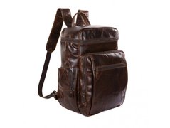 Мужской кожаный рюкзак Tiding Bag 7202C коричневый