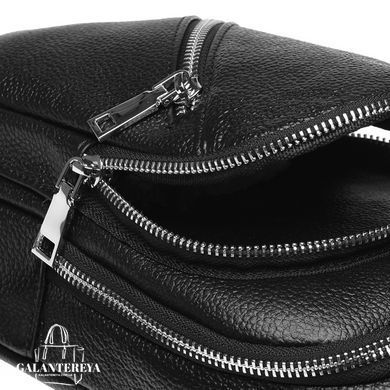 Сумка слинг мужская (однолямочный рюкзак) кожаный Borsa Leather K16603