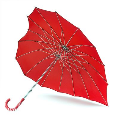 Зонт-трость женский механический Fulton Heart Walker-1 UV L909 Red (Красный)