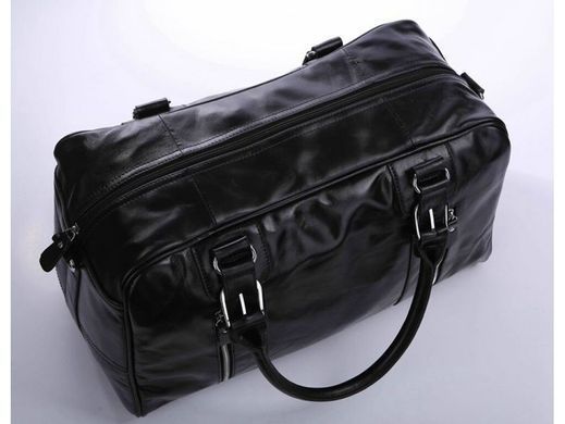 Мужская кожаная дорожная сумка Jasper&Maine 7190A Black