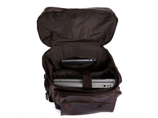 Чоловічий шкіряний рюкзак Tiding Bag 7202C коричневий