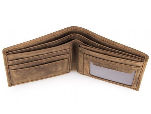 Мужское кожаное портмоне Tiding Bag 8015-3R коричневый