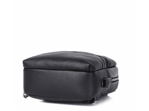 Мужской кожаный черный мессенджер Tiding Bag A25-6801A