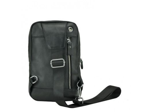 Мужской кожаный черный мессенджер Tiding Bag A25-6801A