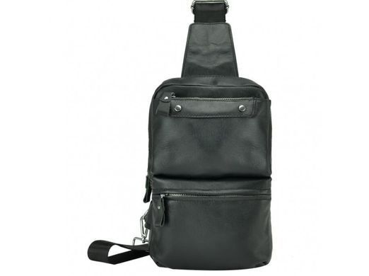 Мужской кожаный черный мессенджер Tiding Bag A25-6801A