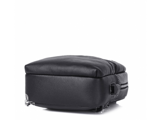 Мужской кожаный черный мессенджер Tiding Bag A25-6801A