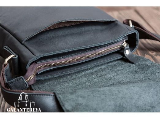 Мужской кожаный коричневый мессенджер Tiding Bag G1157