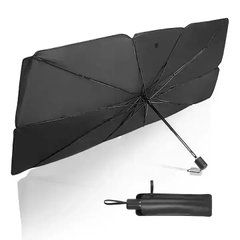 Зонт для автомобиля солнцезащитная шторка на лобовое стекло 65*125 D2093S черный