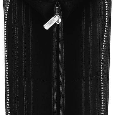 Женский кожаный кошелек Borsa Leather k16002-7-black черный