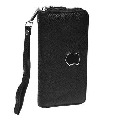 Женский кожаный кошелек Borsa Leather k16002-7-black черный