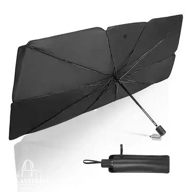 Зонт для автомобиля солнцезащитная шторка на лобовое стекло 65*125 D2093S черный