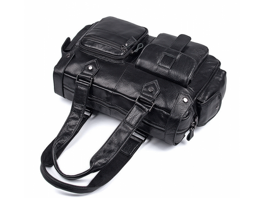 Мужская кожаная сумка Tiding Bag 8400A черный
