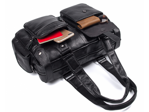 Мужская кожаная сумка Tiding Bag 8400A черный