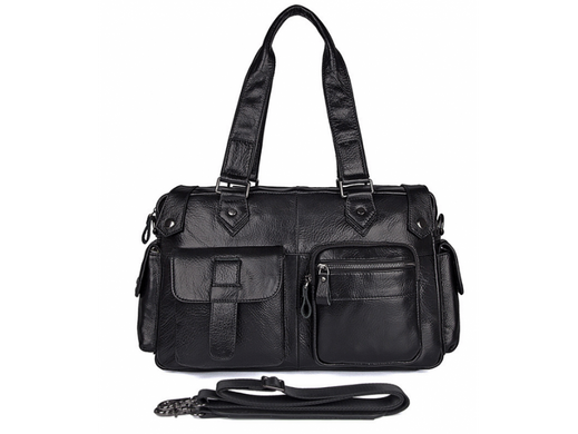 Мужская кожаная сумка Tiding Bag 8400A черный