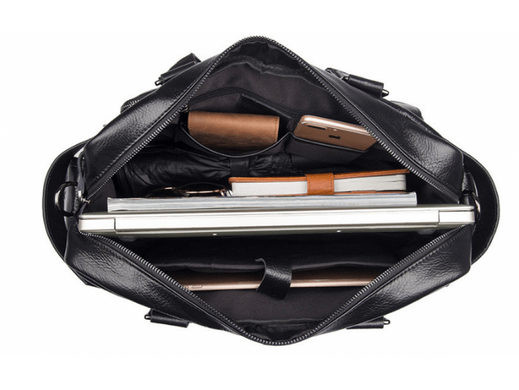 Мужская кожаная сумка Tiding Bag 8400A черный