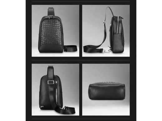 Мужской кожаный мессенджер Tiding Bag B3-1700A черный