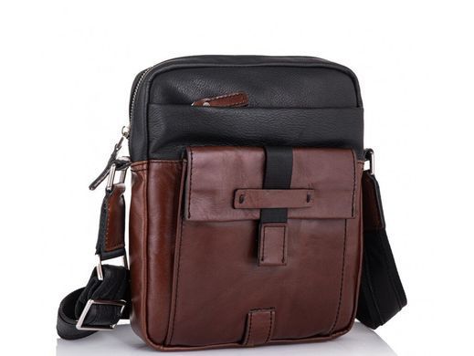 Мужской кожаный мессенджер Tiding Bag t0037 коричневый