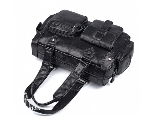 Мужская кожаная сумка Tiding Bag 8400A черный