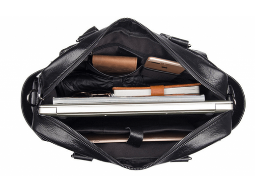 Мужская кожаная сумка Tiding Bag 8400A черный