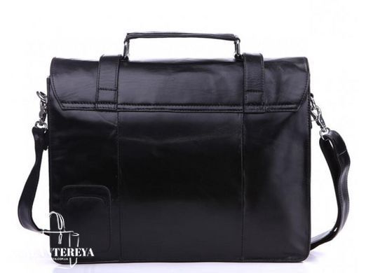 Мужская кожаная черная сумка Tiding Bag 7013A