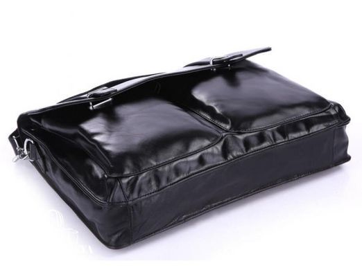 Мужская кожаная черная сумка Tiding Bag 7013A