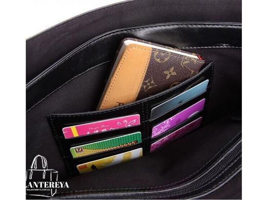 Мужская кожаная черная сумка Tiding Bag 7013A