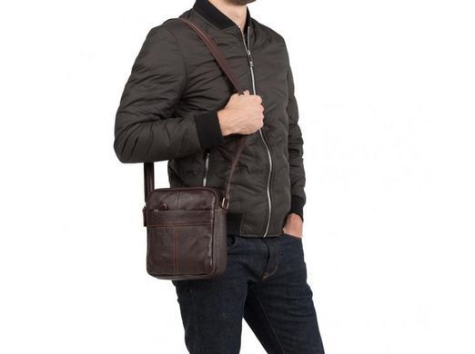 Мужской кожаный черный мессенджер Tiding Bag M38-1025