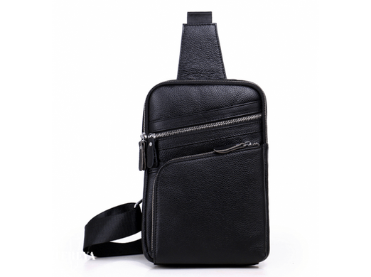 Мужской кожаный черный мессенджер Tiding Bag A25-6896