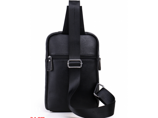 Мужской кожаный черный мессенджер Tiding Bag A25-6896