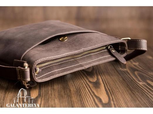 Мужской кожаный черный мессенджер Tiding Bag G1166