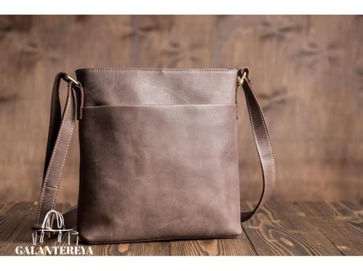 Мужской кожаный черный мессенджер Tiding Bag G1166