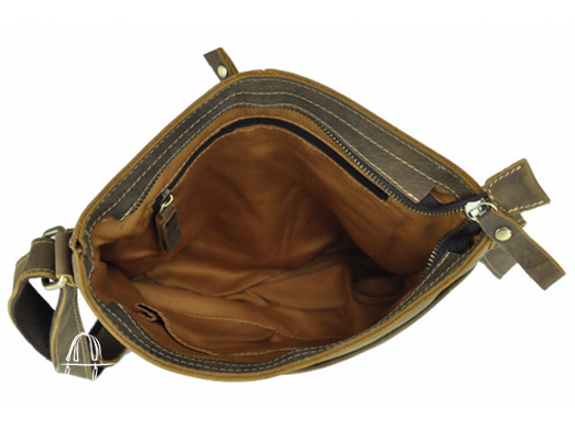 Мужской кожаный черный мессенджер Tiding Bag G1166