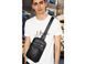 Мужской кожаный черный мессенджер Tiding Bag A25-6896 7