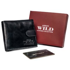 Кошелек мужской кожаный Always Wild N2002L-VTK-BOX-4572 Black