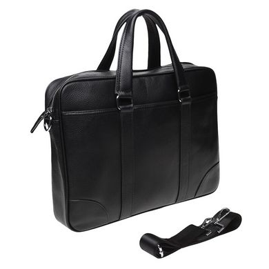 Мужская кожаная сумка для ноутбука Keizer K19904-1-black черный