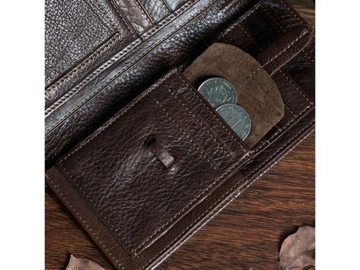 Мужское кожаное портмоне Tiding Bag 8011-1Q коричневый