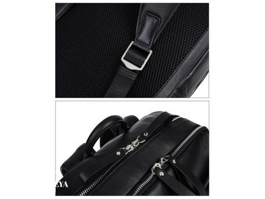 Мужской кожаный рюкзак Tiding Bag B3-1697A черный
