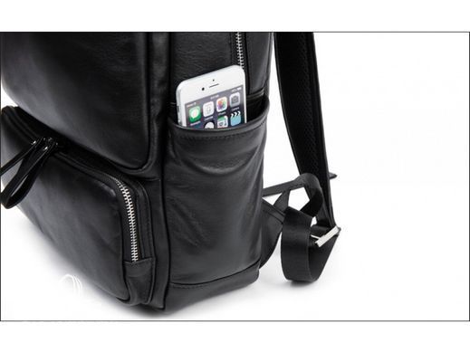 Мужской кожаный рюкзак Tiding Bag B3-1697A черный