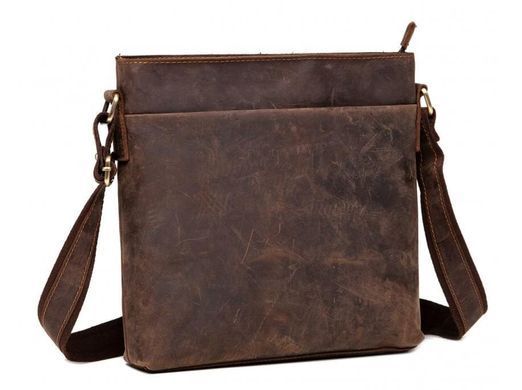 Мужской кожаный черный мессенджер Tiding Bag G1166