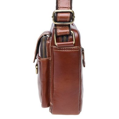 Мужской кожаный мессенджер Borsa Leather K16211-brown коричневый