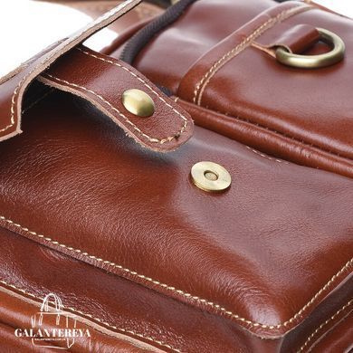 Мужской кожаный мессенджер Borsa Leather K16211-brown коричневый