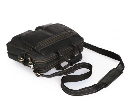Мужская кожаная сумка-портфель Tiding Bag t29523A черный