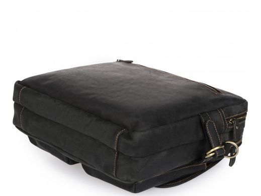 Мужская кожаная сумка-портфель Tiding Bag t29523A черный
