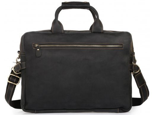 Мужская кожаная сумка-портфель Tiding Bag t29523A черный