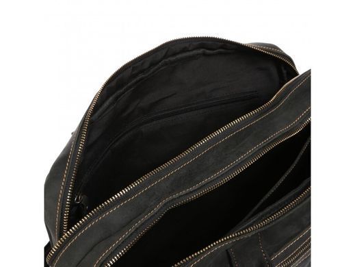Мужская кожаная сумка-портфель Tiding Bag t29523A черный