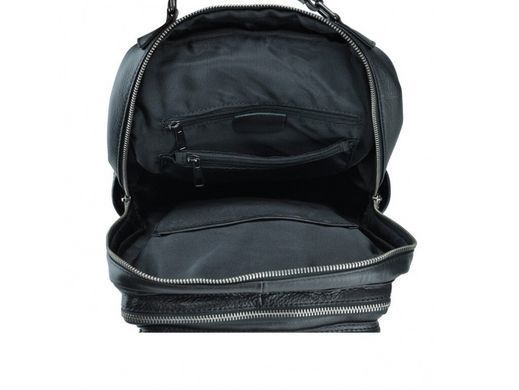 Мужской кожаный рюкзак Tiding Bag 6036A черный