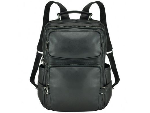 Мужской кожаный рюкзак Tiding Bag 6036A черный