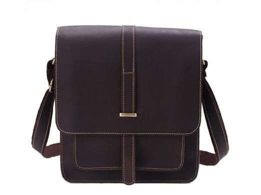 Чоловічий шкіряний коричневий месенджер Tiding Bag G2093-1B