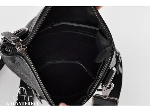 Мужской кожаный черный мессенджер Tiding Bag 6021A